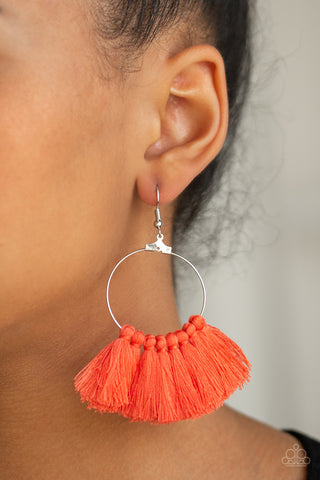 Peruvian Princess - Orange Earrings