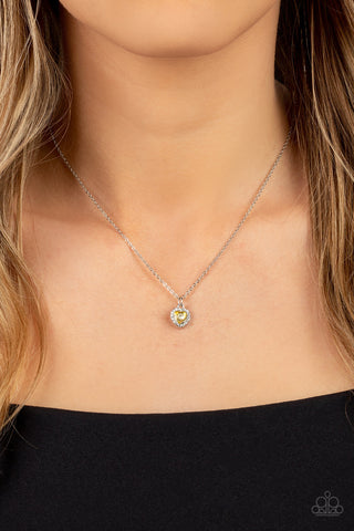 A Little Lovestruck - Yellow - Necklace