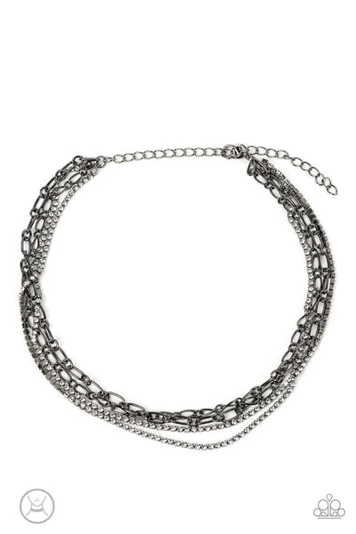 Glitter and Gossip - Black - Necklace