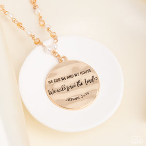 Serving the Lord - Gold - Necklace