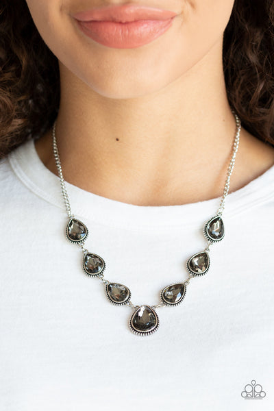 Socialite Social - Silver Necklace