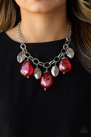 Looking Glass Glamorous - Red Necklace