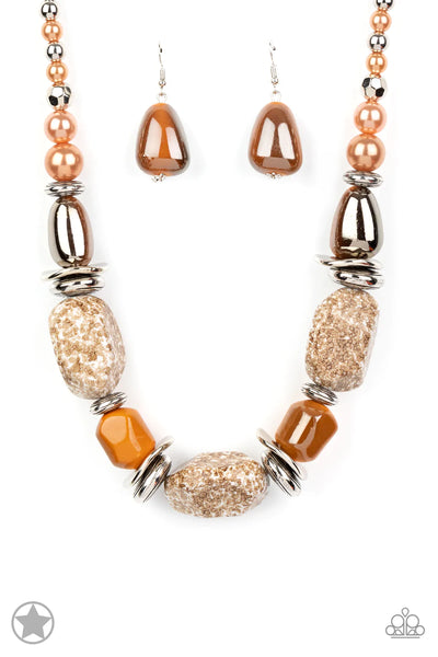 In Good Glazes - Brown - Necklace