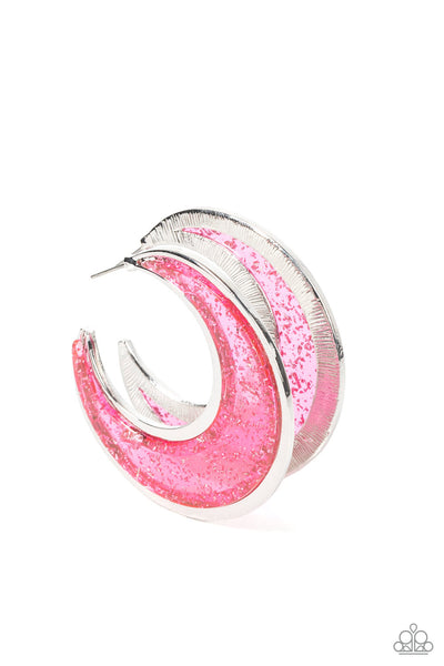 Charismatically Curvy - Pink - Earrings