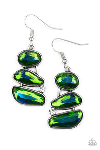 Gem Galaxy - Green Earrings