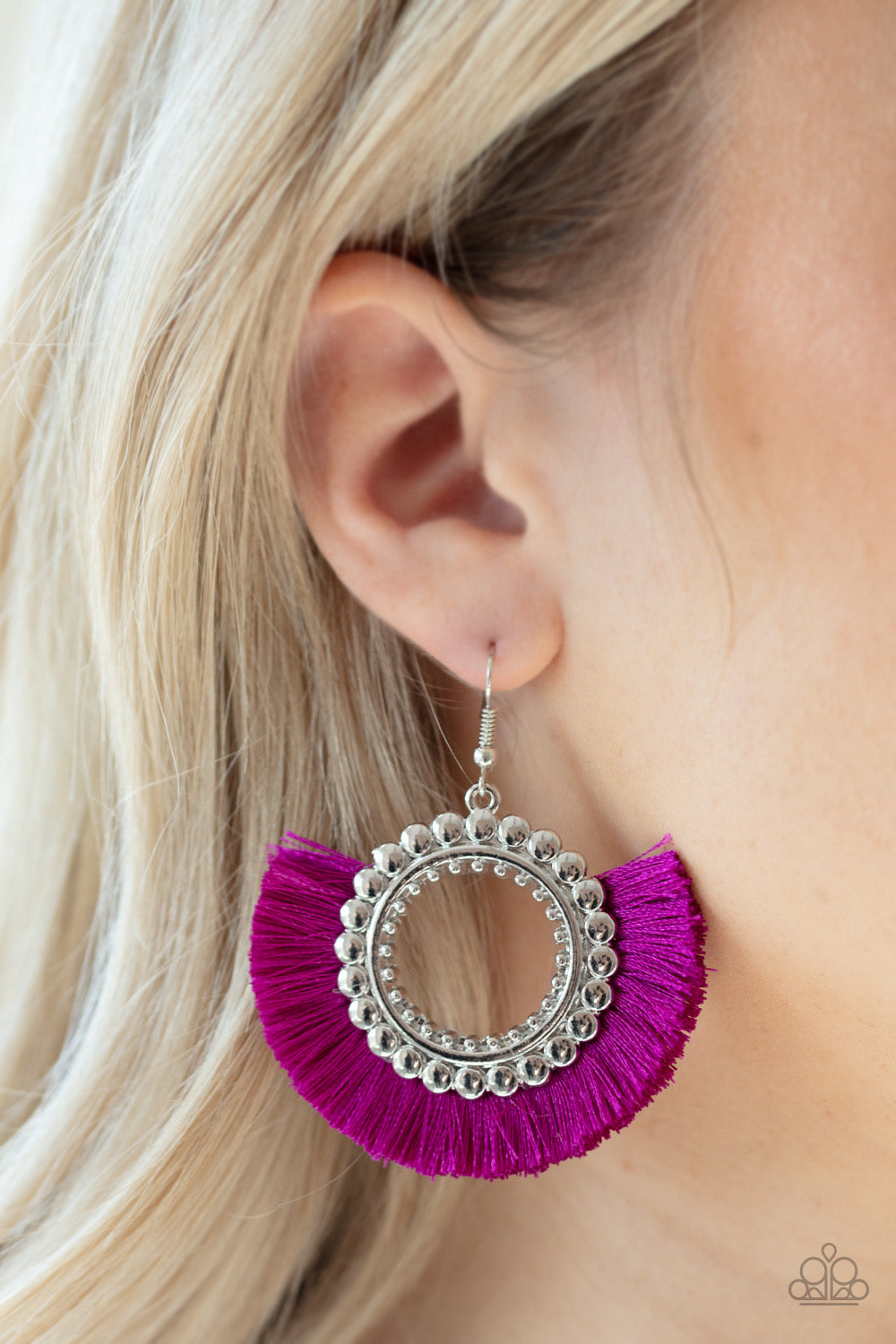 Fringe Fanatic - Purple Earrings