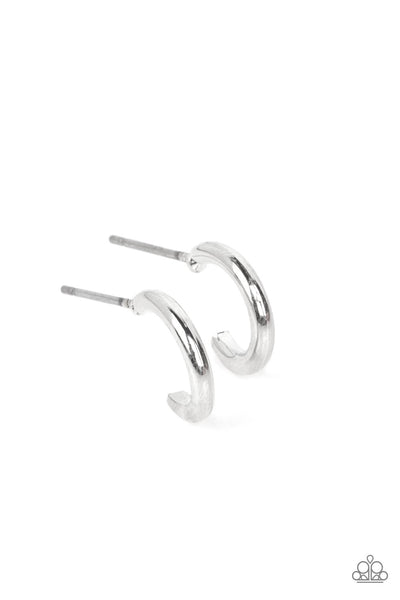 Skip the Small Talk - Silver - Earrings