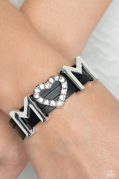 Heart of Mom - Black Bracelet