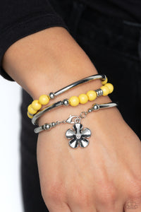 Off the WRAP - Yellow Bracelet