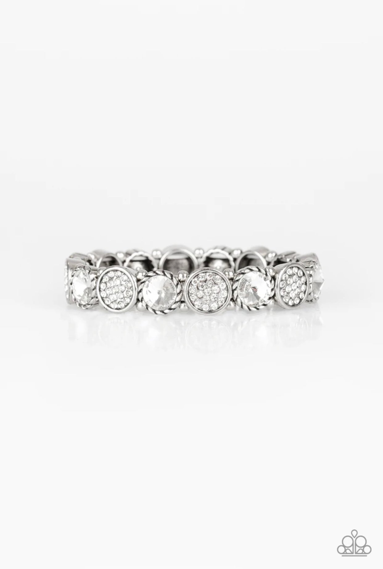 Take A Moment To Reflect White Bracelet