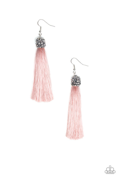 Make Room For Plume - Pink Earrings