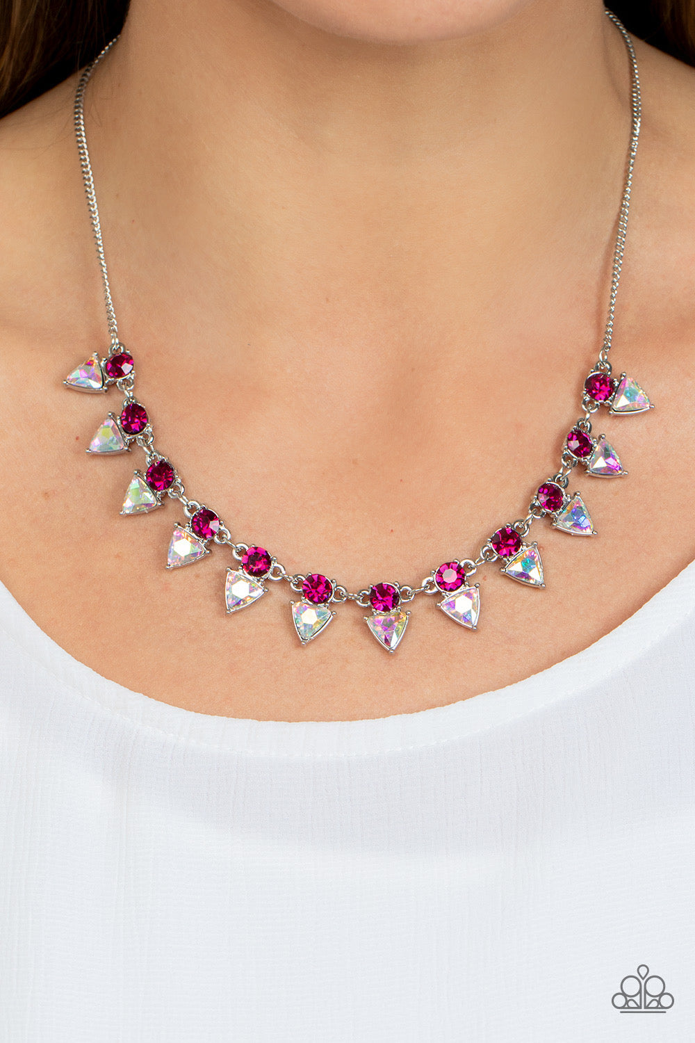 Razor-Sharp Refinement - Pink - Necklace