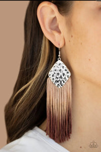 Dip In Brown Earrings