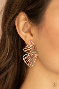 Butterfly Frills - Gold - Earrings