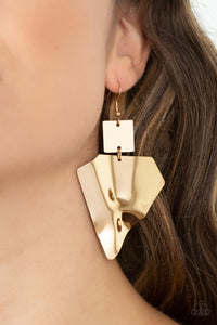 Deceivingly Deco - Gold - Earrings