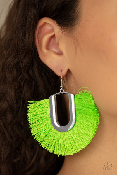 Tassel Tropicana - Green Earrings