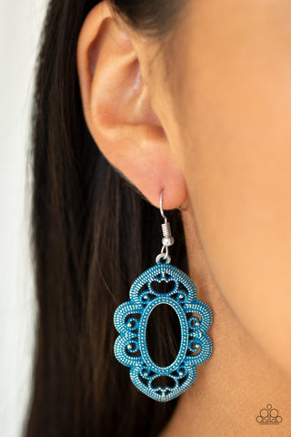 Mantras and Mandalas - Blue Earrings