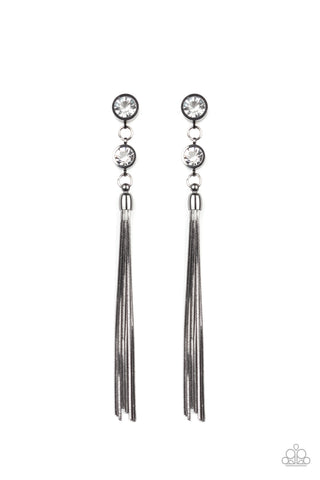 Tassel Twinkle - Black Earring