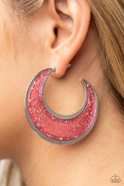 Charismatically Curvy - Pink - Earrings