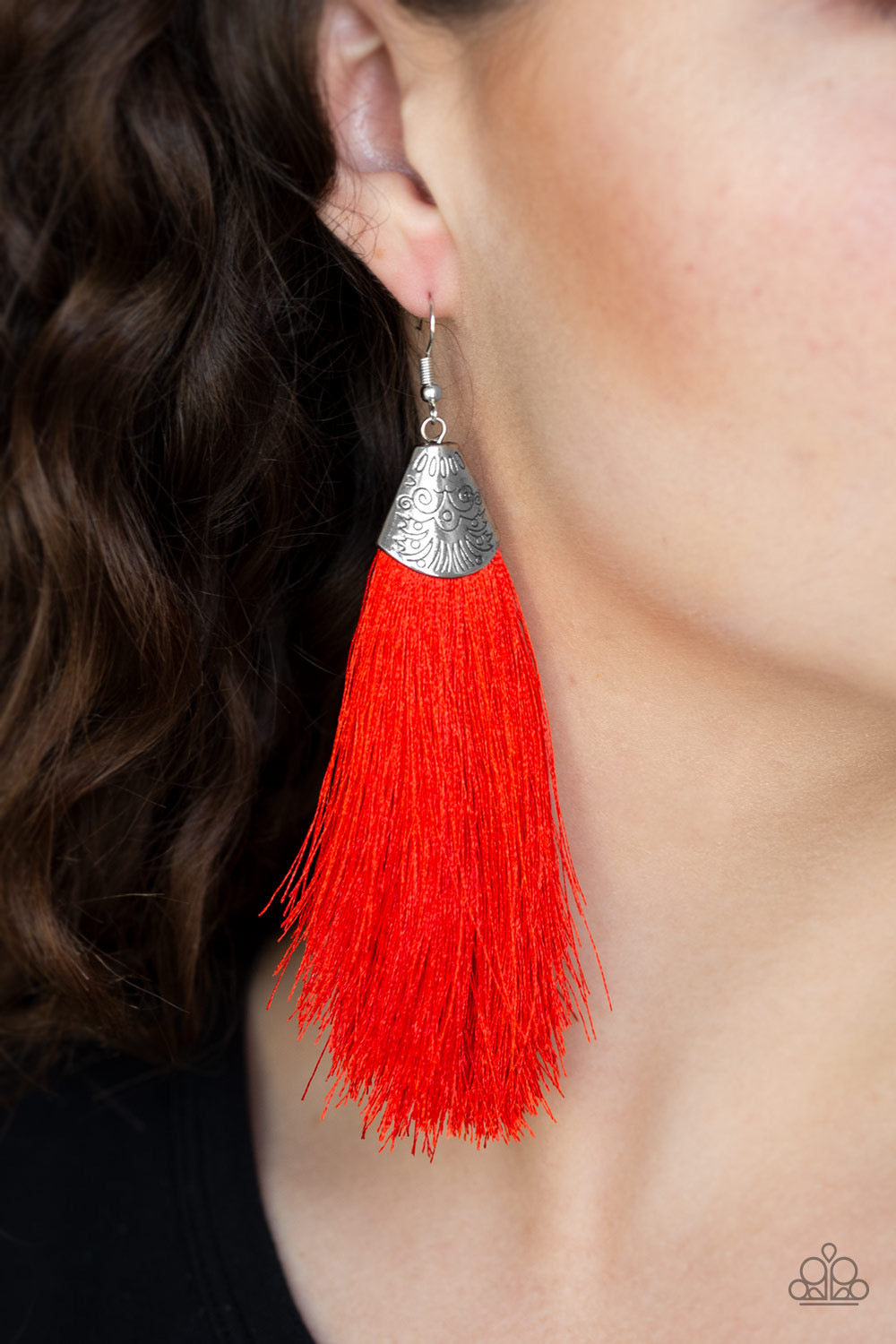 Tassel Temptress - Red Earrings