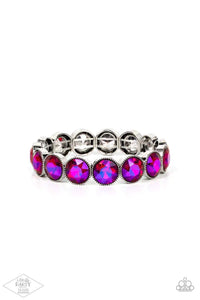 Number One Knockout - Multi Oil Spill - Paparazzi Pink Diamond Exclusive Bracelet