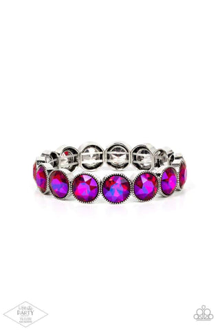 Number One Knockout - Multi Oil Spill - Paparazzi Pink Diamond Exclusive Bracelet