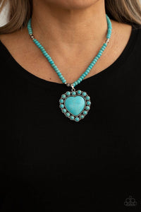 A Heart Of Stone Blue - Necklace