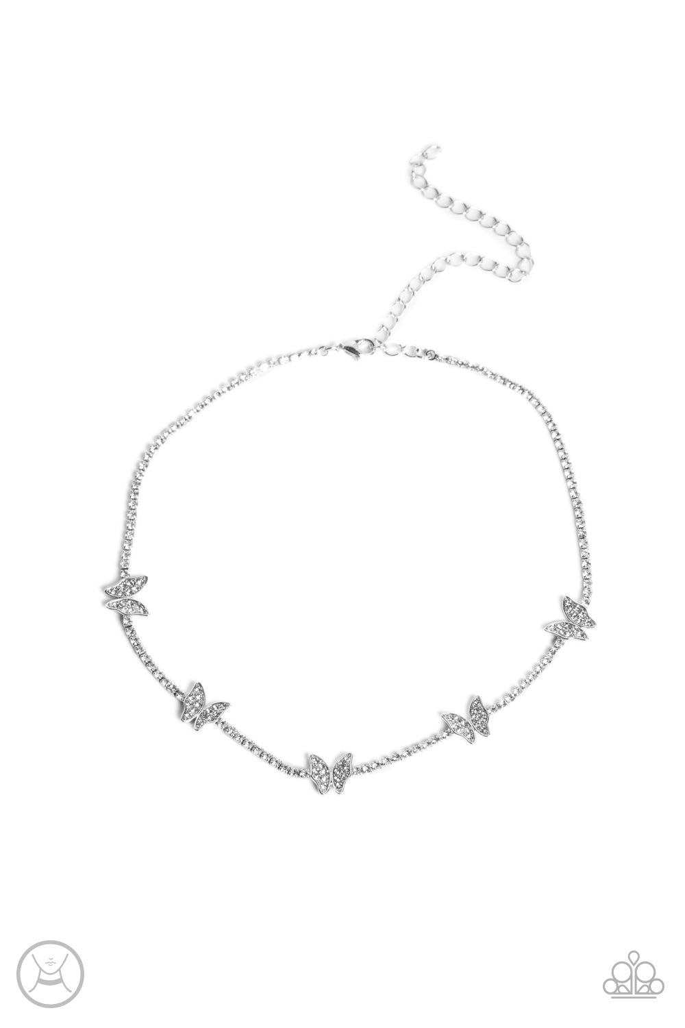 Fluttering Fanatic - White Necklace